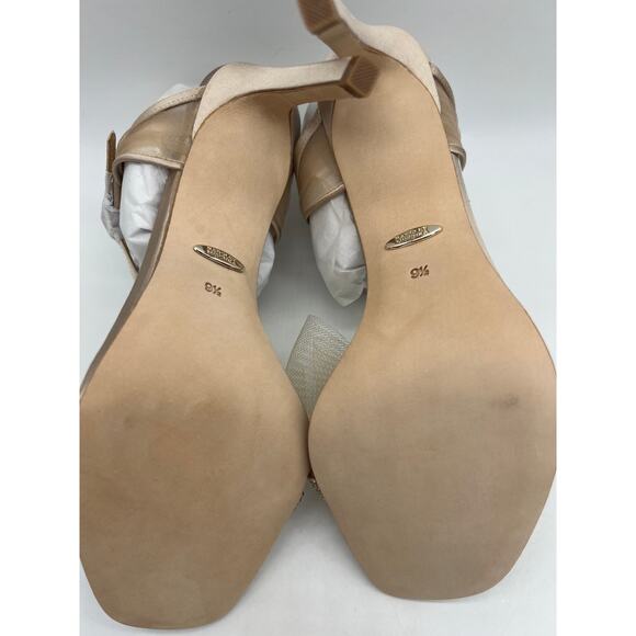 Badgley Mischka Women's Jessica Heeled Sandal Nude Satin MP5329 Size 9.5 NIB - Picture 3 of 11